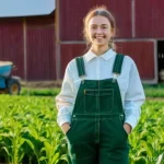 축산업 현장 실습 지원 제도 - **"Agrostartup" Young Farmer's Dream Realized:** A determined young Russian woman in her late 20s, d...