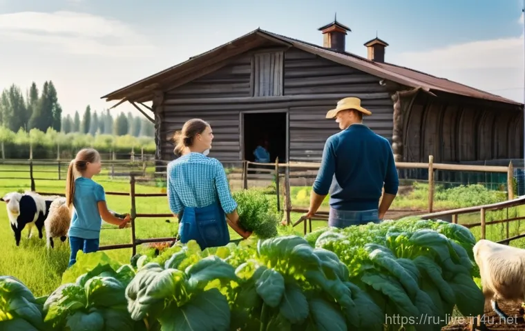 축산업 현장 실습 지원 제도 - **"Farmer's School" Practical Training:** A diverse group of aspiring and current Russian farmers, r...