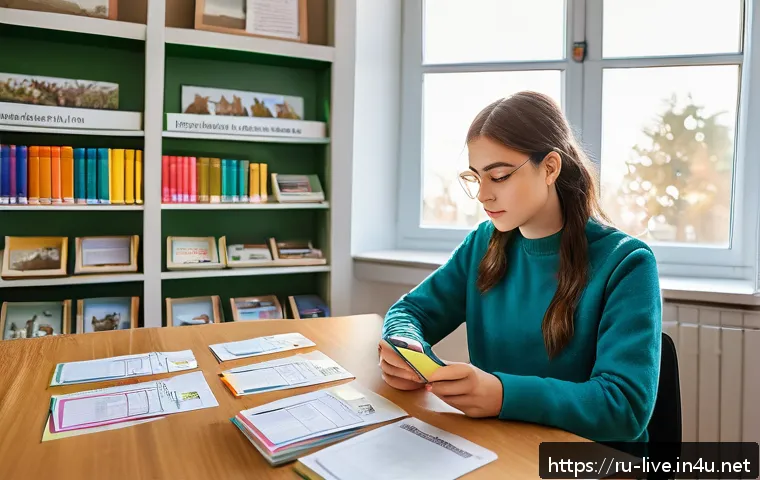 축산업 중점 과목 학습법 - A bright, modern study room with a young adult Russian student actively reviewing livestock science ...